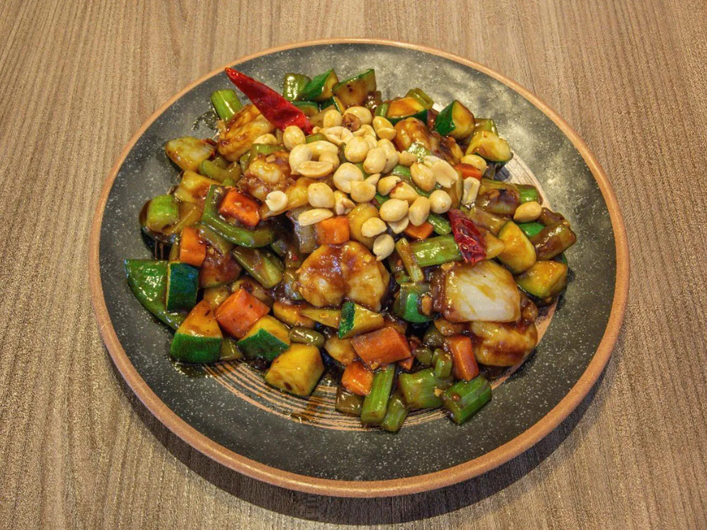 Spicy shrimp with peanuts & veggies at Uncle Qwik Chinese & Dumpling Restaurant, a Chinese Restaurant in Scottsdale